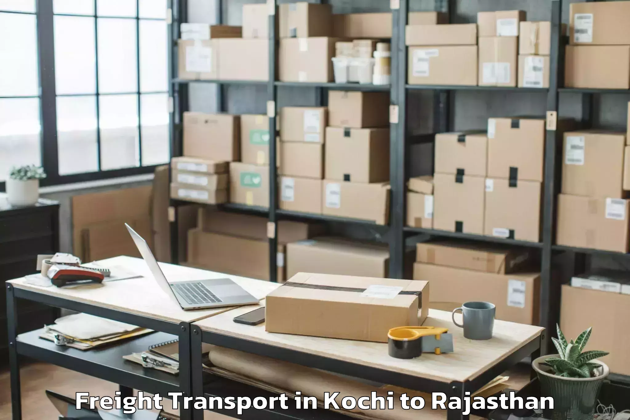 Easy Kochi to Haridev Joshi University Of Jo Freight Transport Booking